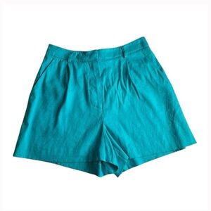 ANTONIO MELANI Turquoise High Waist Shorts